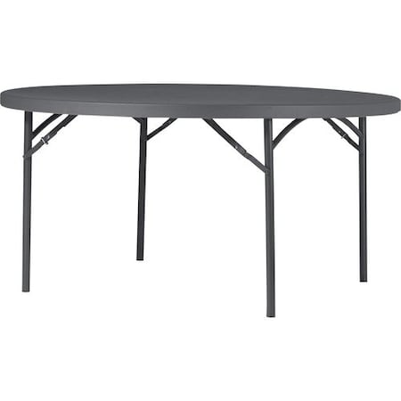 Cosco Home And Office Products Table, Folding, Round, 72inWx72inLx29-3/10inH, Gray CSC60537SGY1E